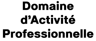 Domaine d’Activit Professionnelle