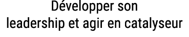 D velopper son leadership et agir en catalyseur