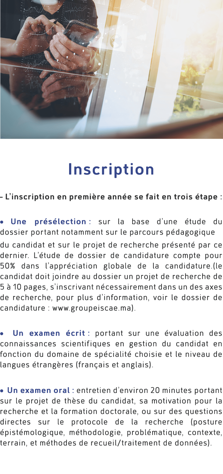 ￼ Inscription L’inscription en premi re ann e se fait en trois tape : • Une pr s lection : sur la base d’une  tude d...