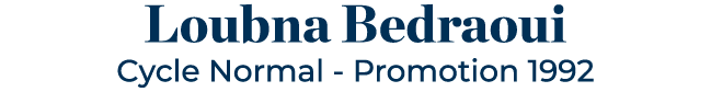 Loubna Bedraoui Cycle Normal - Promotion 1992