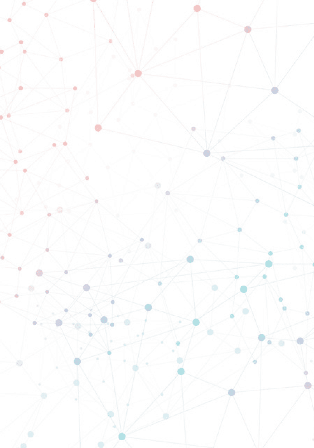 Color network with dots on white background, abstract telecommunication design