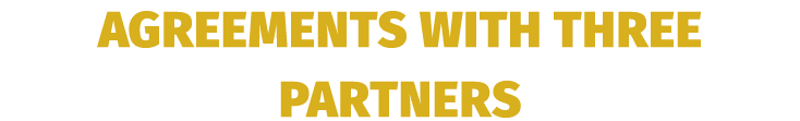 agreements with three partners