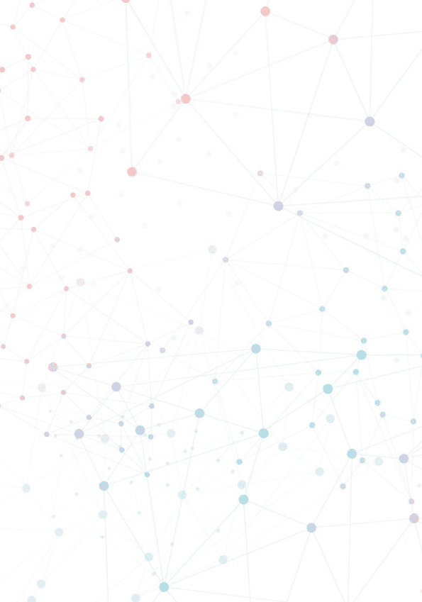 Color network with dots on white background, abstract telecommunication design