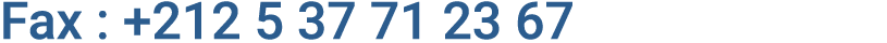 Fax : +212 5 37 71 23 67