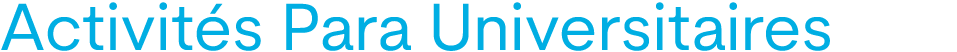 Activit s Para Universitaires 
