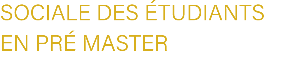 sociale des tudiants en Pr  Master 