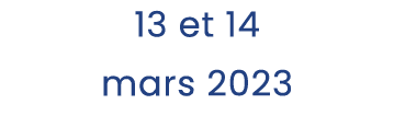 13 et 14 mars 2023
