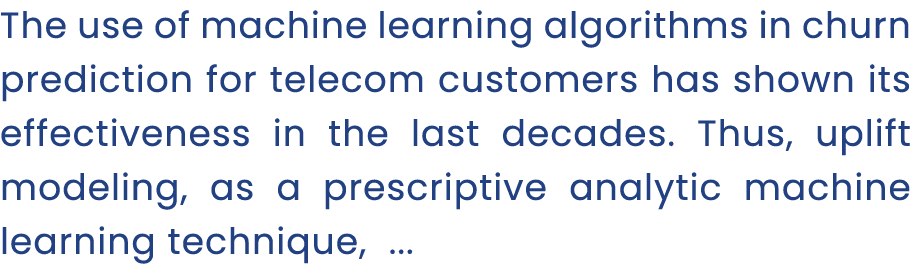 The use of machine learning algorithms in churn prediction for telecom customers has shown its effectiveness in the l...